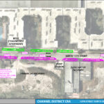 An aerial map detailing the on street parking changes for North 12th Street between Twiggs Street and North Raymond Avenue