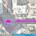 An aerial map detailing the on street parking changes for Cumberland Avenue between North Meridian Avenue and South 12th Street